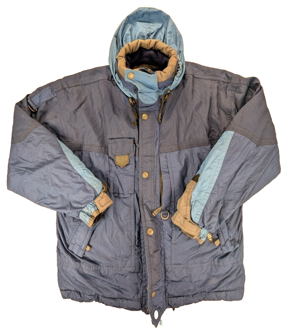 Killy Master Tech Ski Jacket 38 Women's Vintage Blue Snowboard Zip Pockets Rare